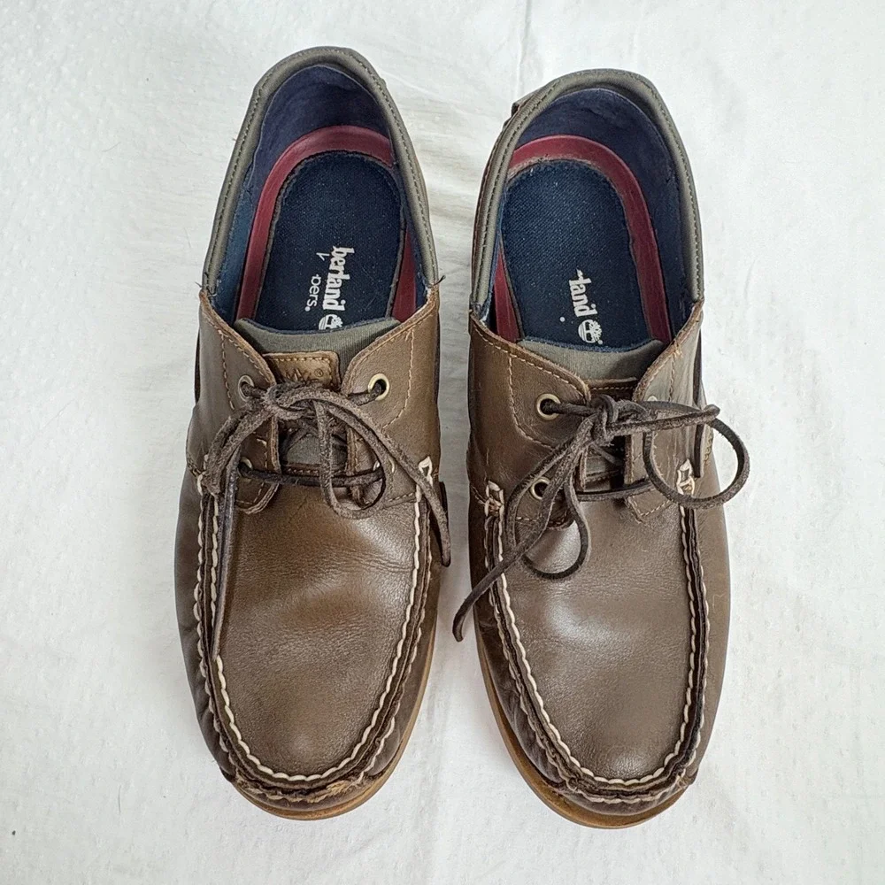 Timberland Earthkeepers Mens Brown Leather Boat Shoes Loafers Size 11  Classic